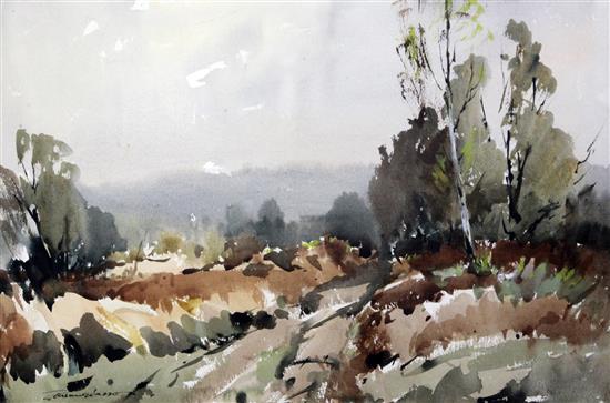 § Edward Wesson (1910-1983) On Albury Heath, 12.5 x 20in.